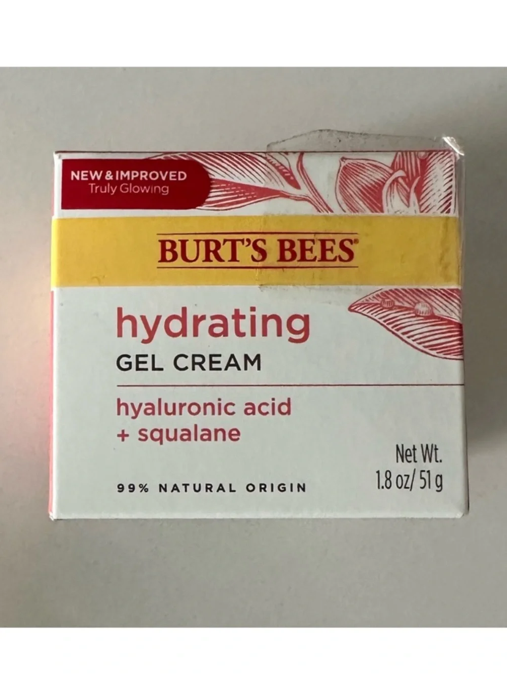 Burt's Bees Hydrating Gel Cream w/ Hyaluronic Acid + Squalane, 1.8 oz NEW